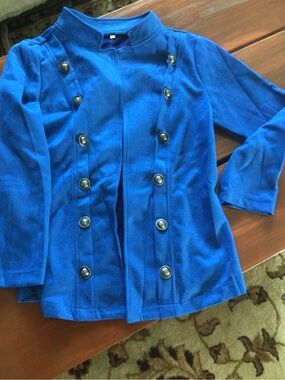 Women's Royal Blue Double-Breasted Jacket